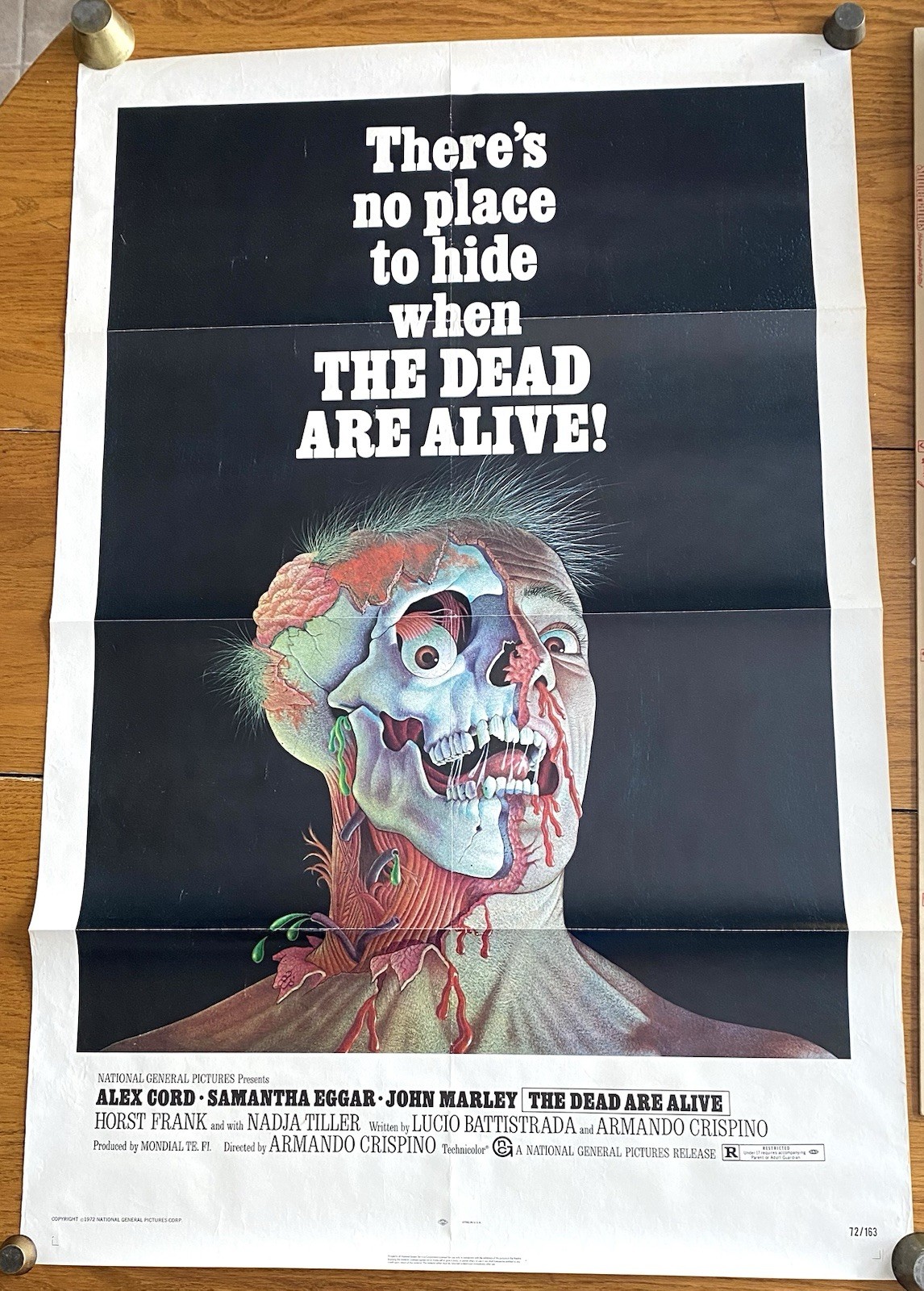 The Dead Are Alive! Original Movie Poster! 1972. 27 X42. Folded/ Rolled.