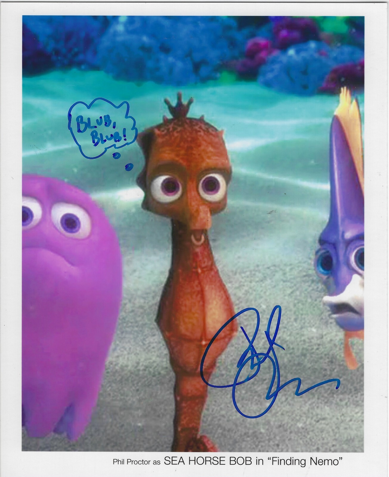 PHIL PROCTOR Signed 8.5 x 11 Photo REPRINT Voice Actor DISNEY Finding Nemo
