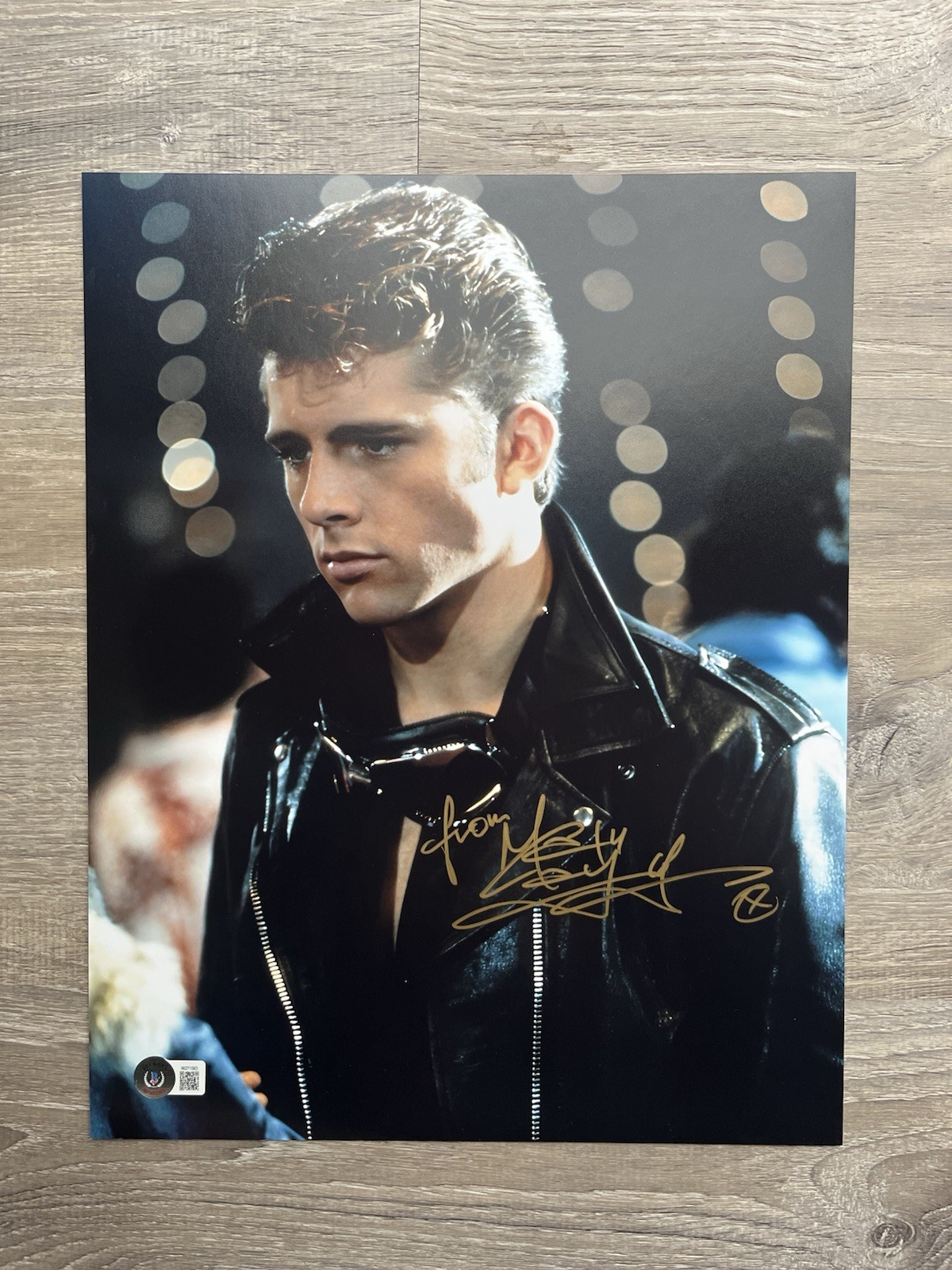 Maxwell Caulfield Signed Michael Carrington 11×14 Photo Beckett COA Grease 2