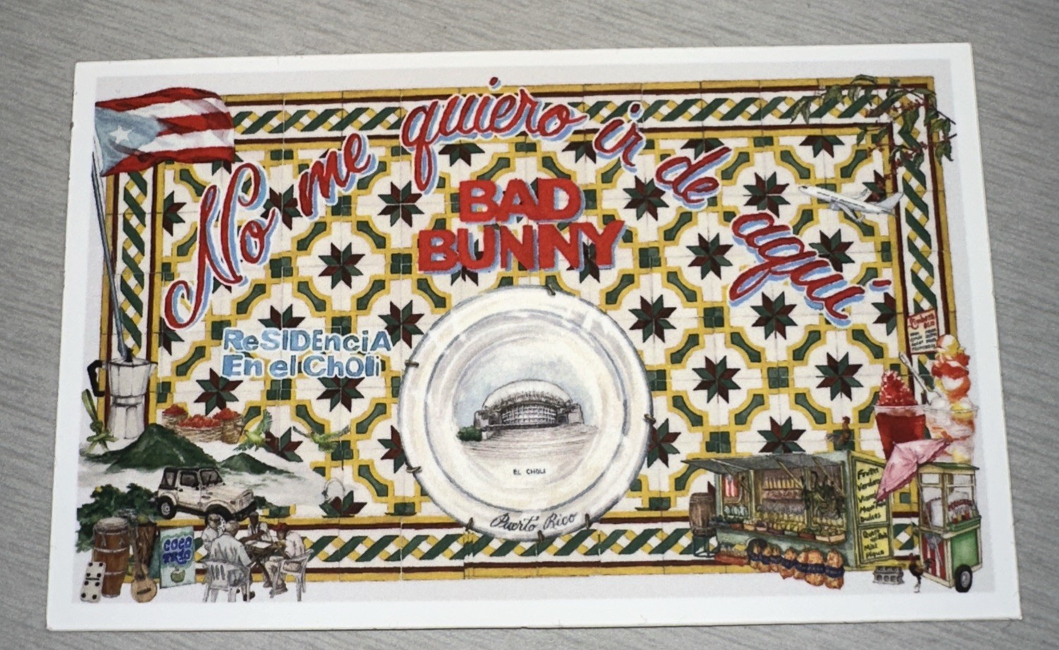 Bad Bunny No Me Quiero Ir De Aqui Sticker Vinyl / Matte PR 2025 Residencia Choli