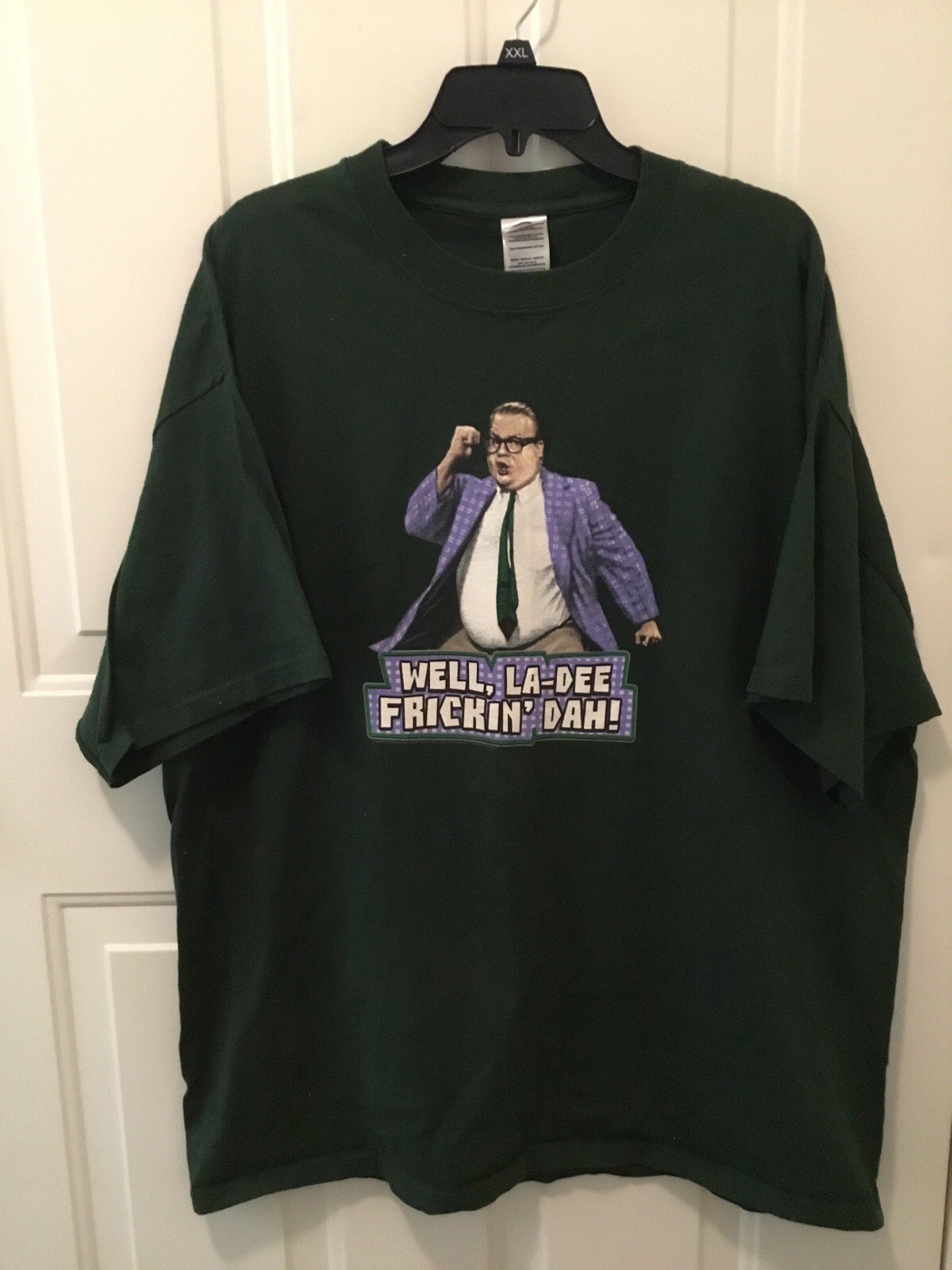Drew Carey 2XL T-shirt – Well LA-DEE Freakin’ Dah- SNL-Hunter Green Unisex NWT