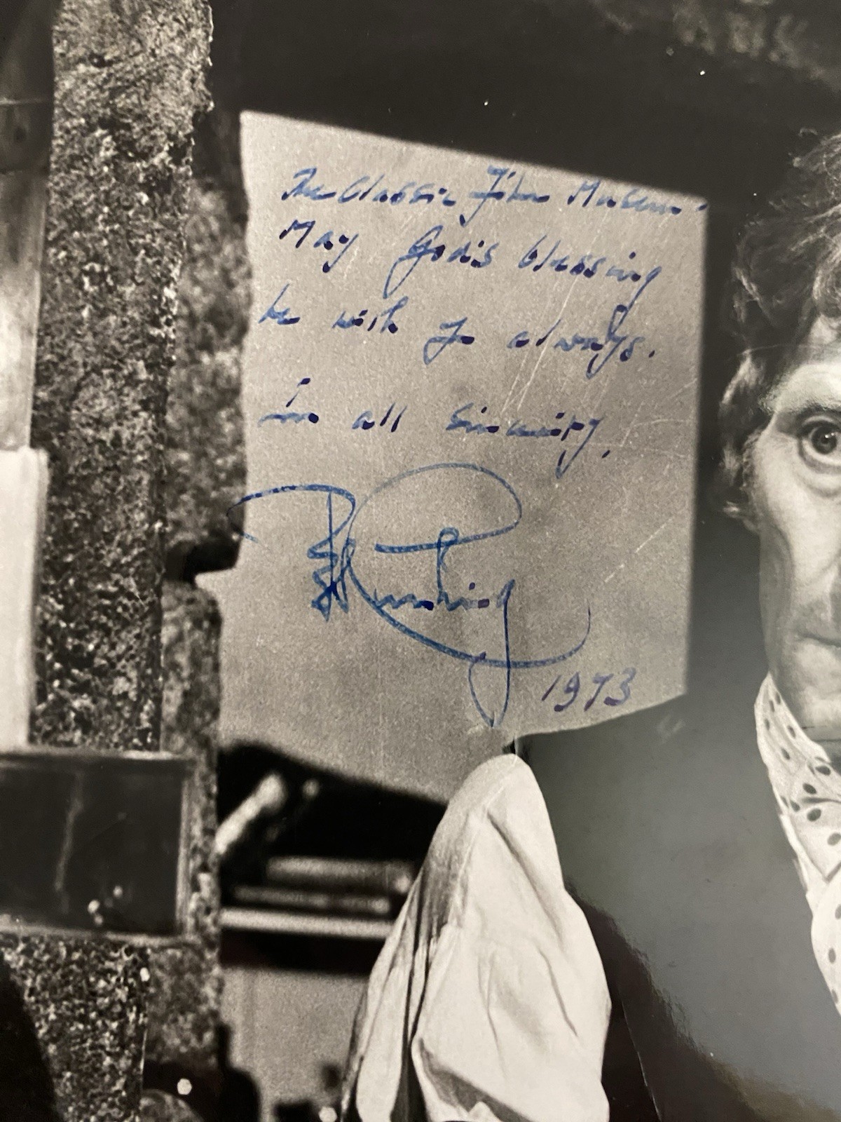 Peter Cushing Signed Autograph 8X10 Photo 1973 STAR WARS Hammer Horror ICON!