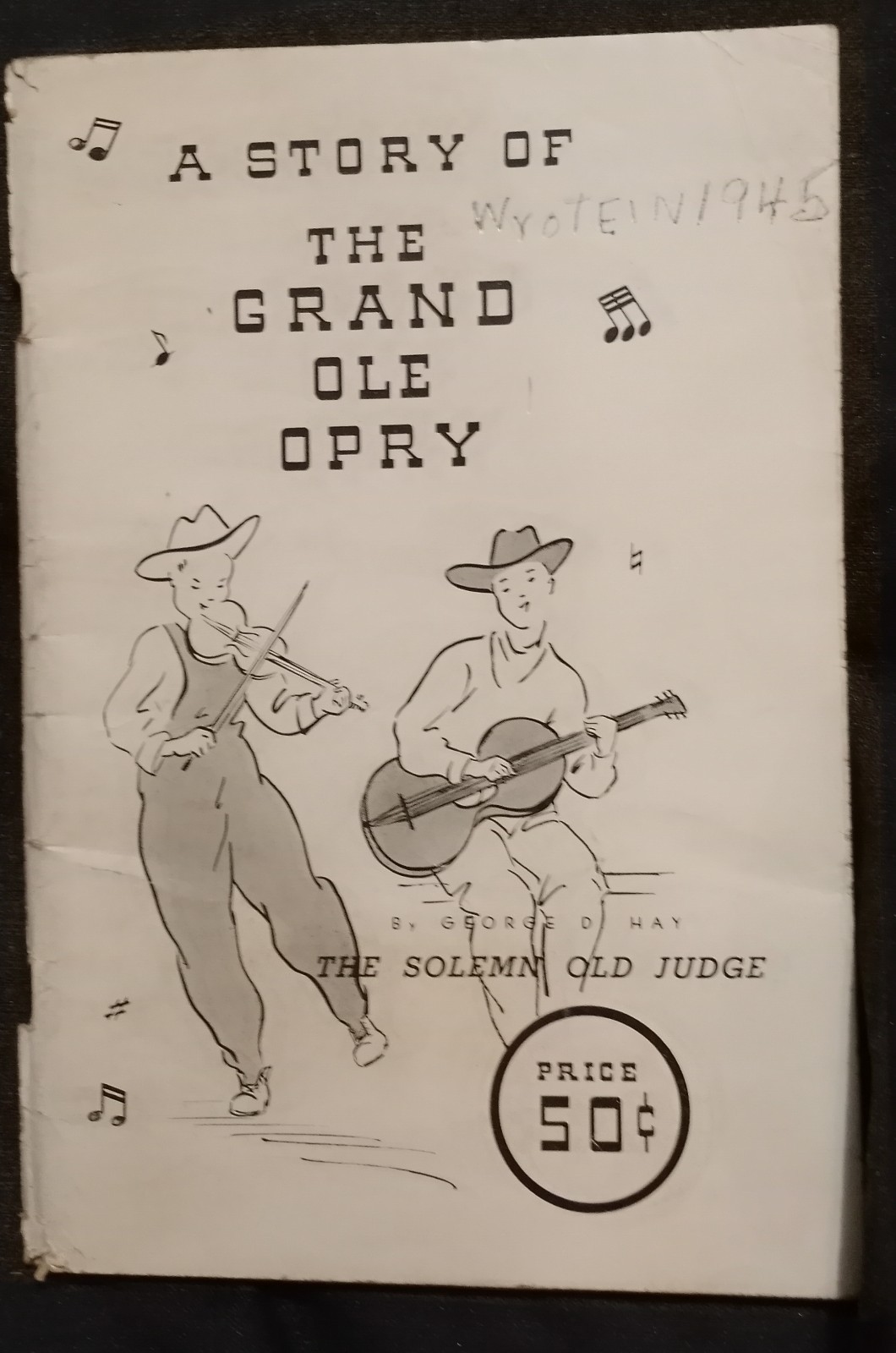 Vintage 1945 A Story Of The Grand Ole Opry Booklet Country Music Stars Nashville