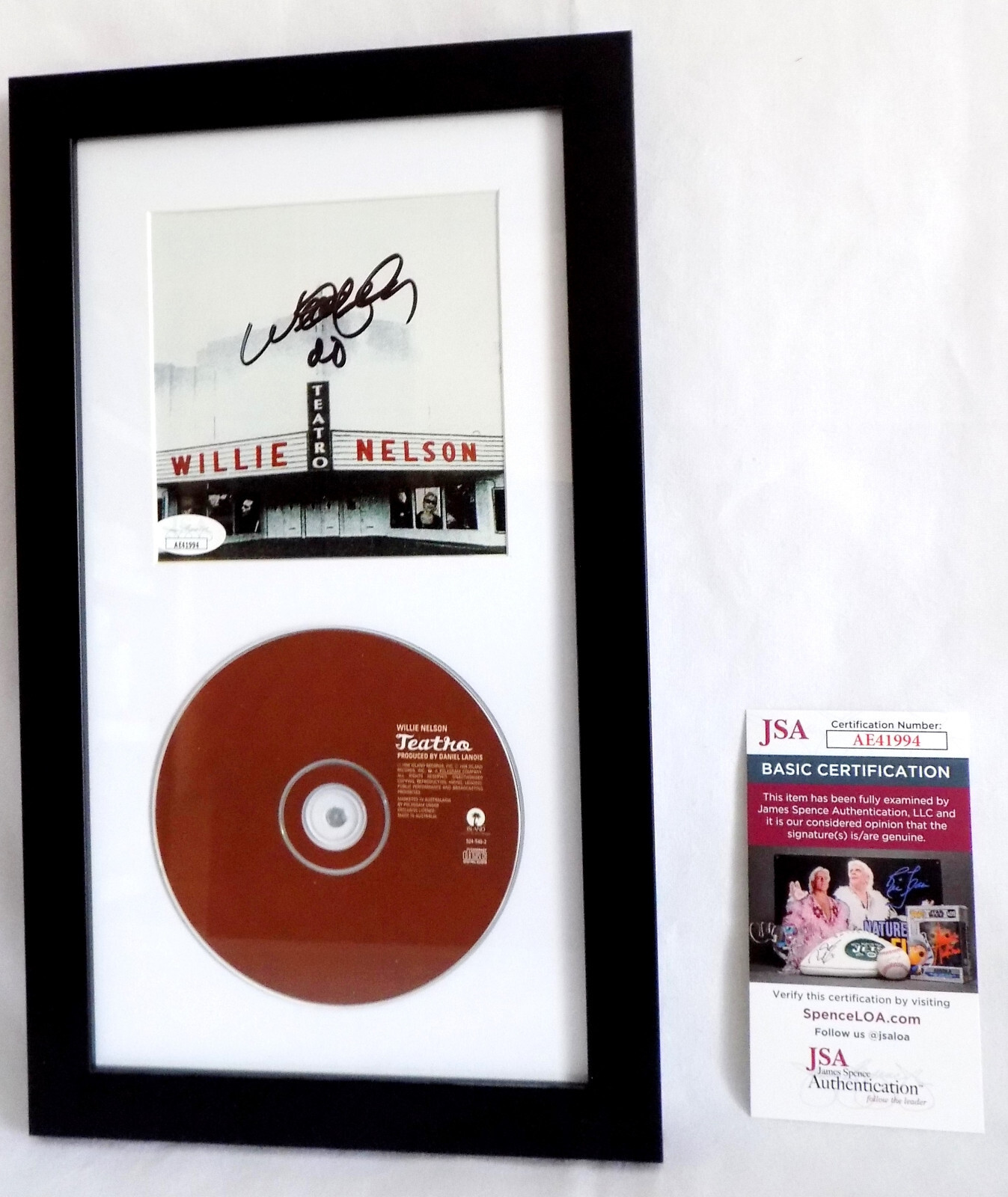 WILLIE NELSON SIGNED AUTOGRAPHED 💎JSA TEATRO CD COVER COUNTRY MUSIC SINGER