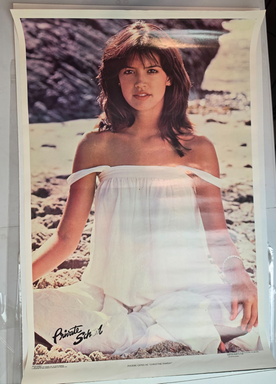 1983 Phoebe Cates Private School Pin Up Promo Poster Hole On The Wall 23″ x 35″