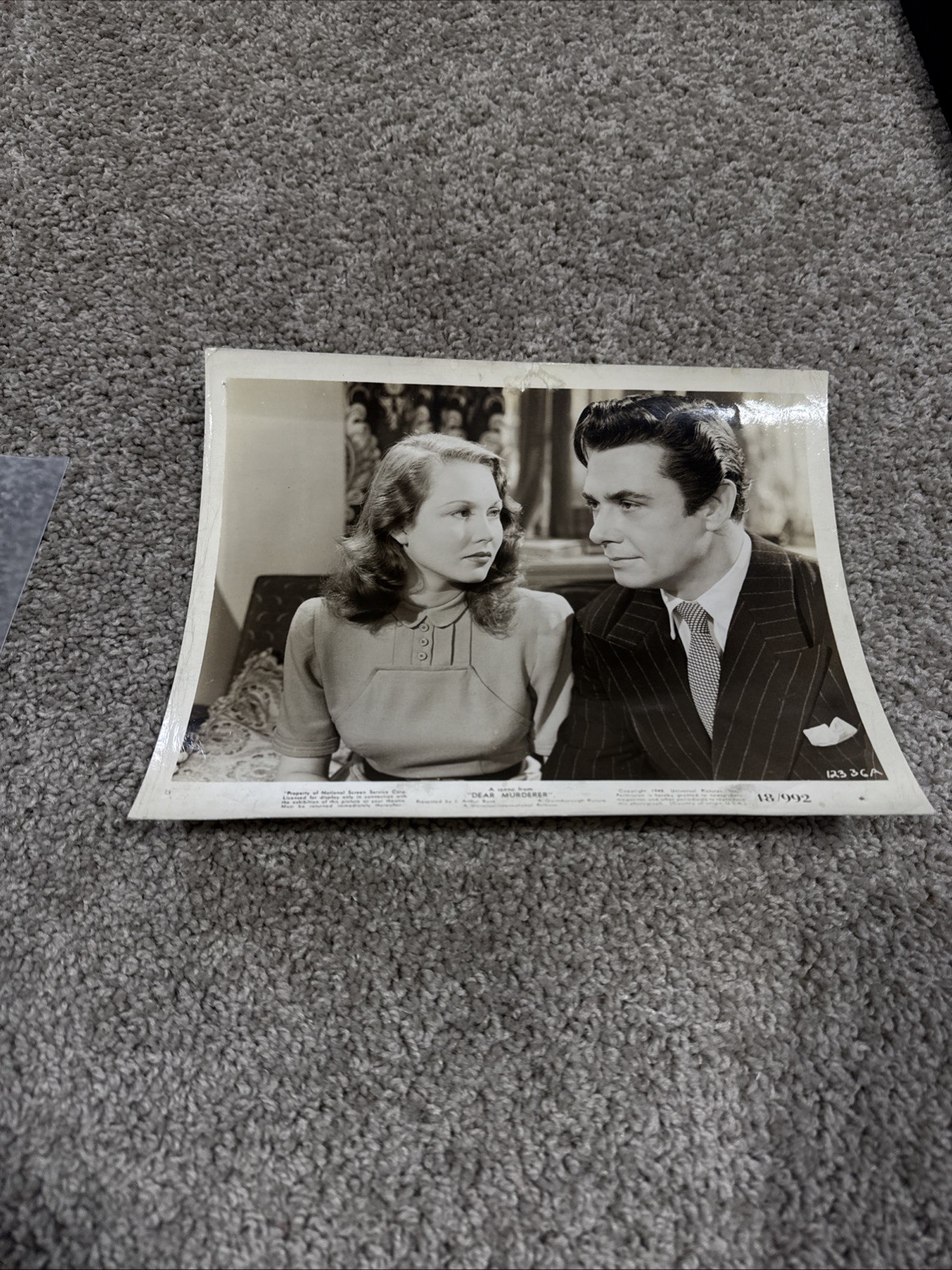Original Vintage Photo 1948 Dear Murderer Hazel Court Maxwell Reed