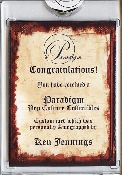 -THE SIMPSONS- KEN JENNINGS Signed/Autograph/Auto Certified JEOPARDY TV Card