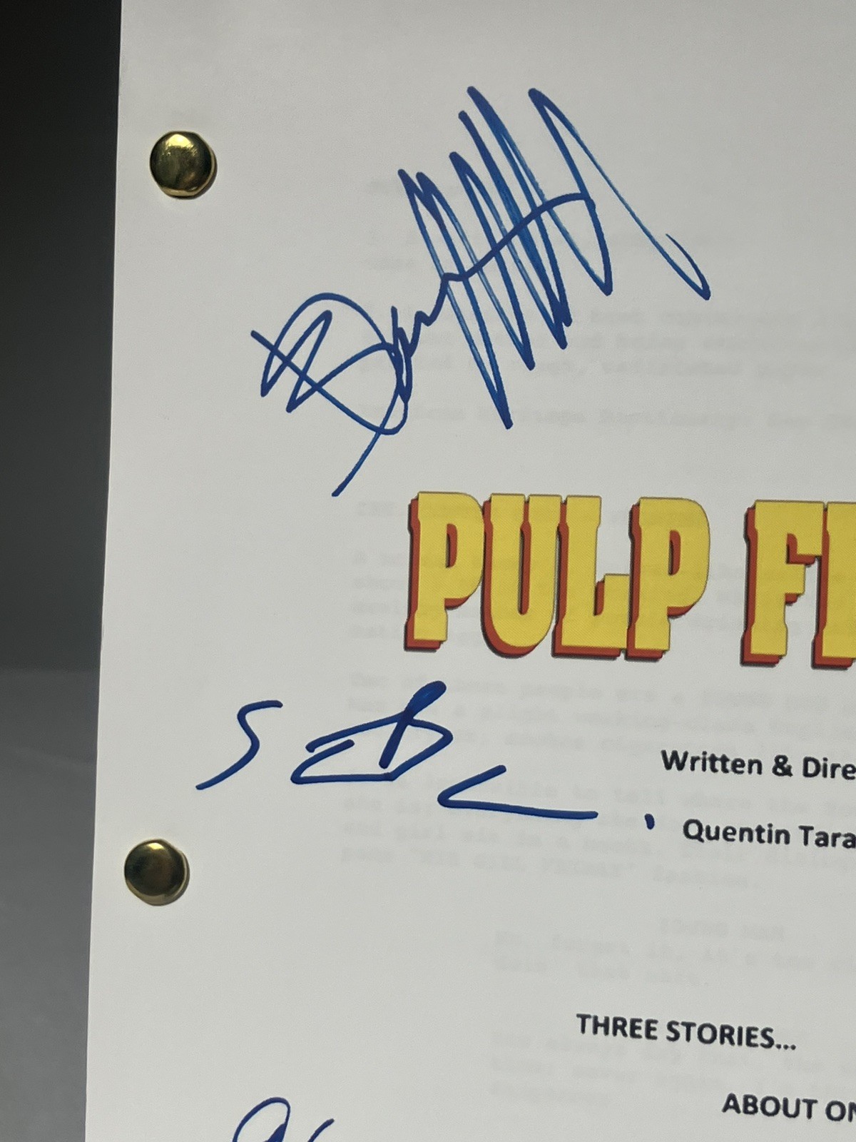 Pulp Fiction Full Movie Script Cast Autograph Reprint Tarantino Travolta