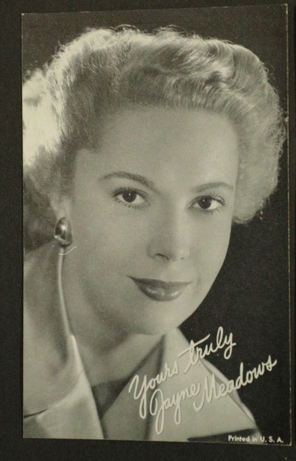 Vintage 3.5 x 5.5 photo of actress Jayne Meadows, 1950’s