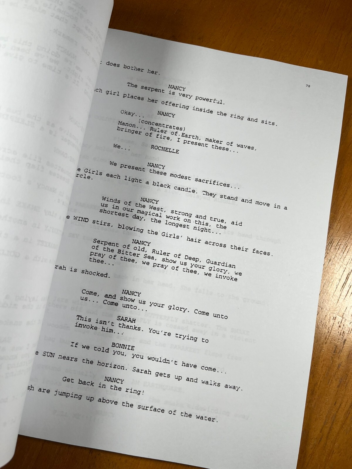 The Craft Script Signed- Autograph Reprints- 114 Pages- Witches- Neve Campbell