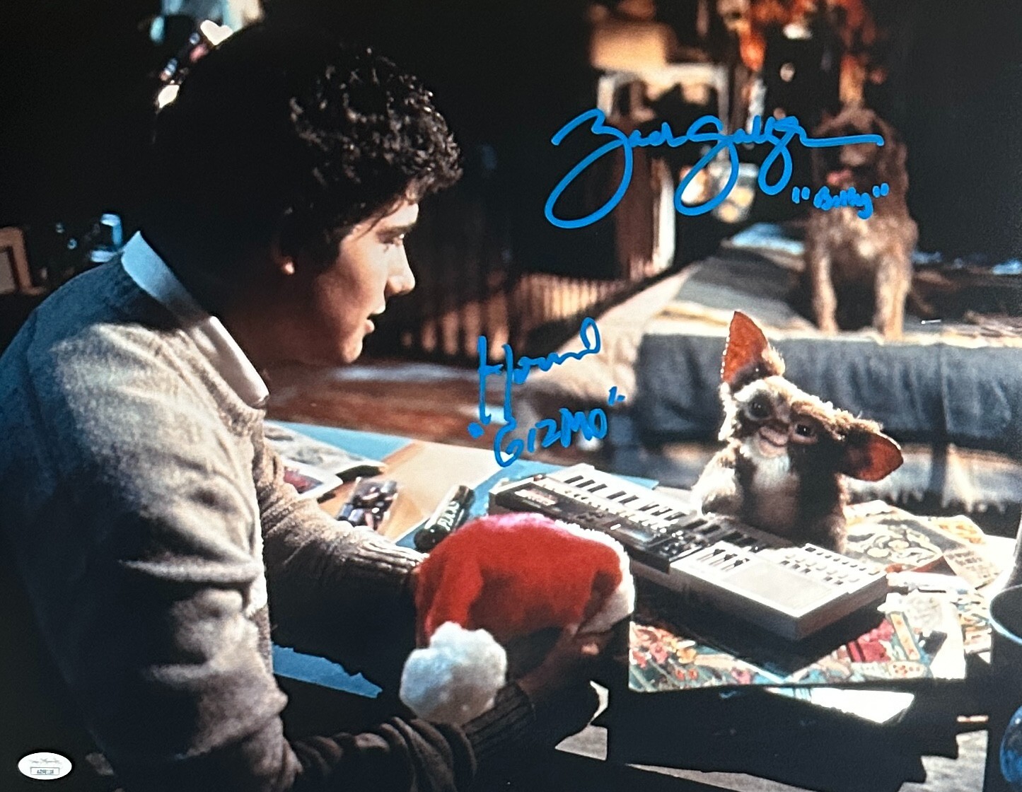 Howie Mandel Zach Galligan double signed inscribed 16×20 photo Gremlins JSA COA