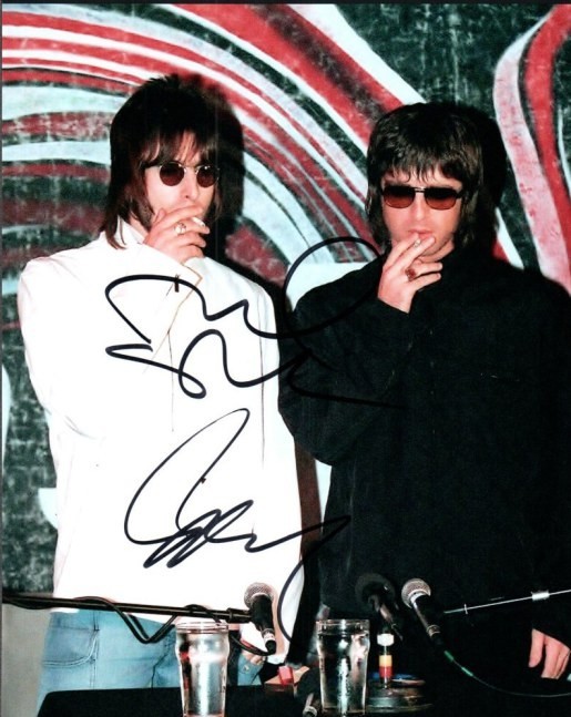 Oasis Autographed Original 8×10 Photo LOA TTM