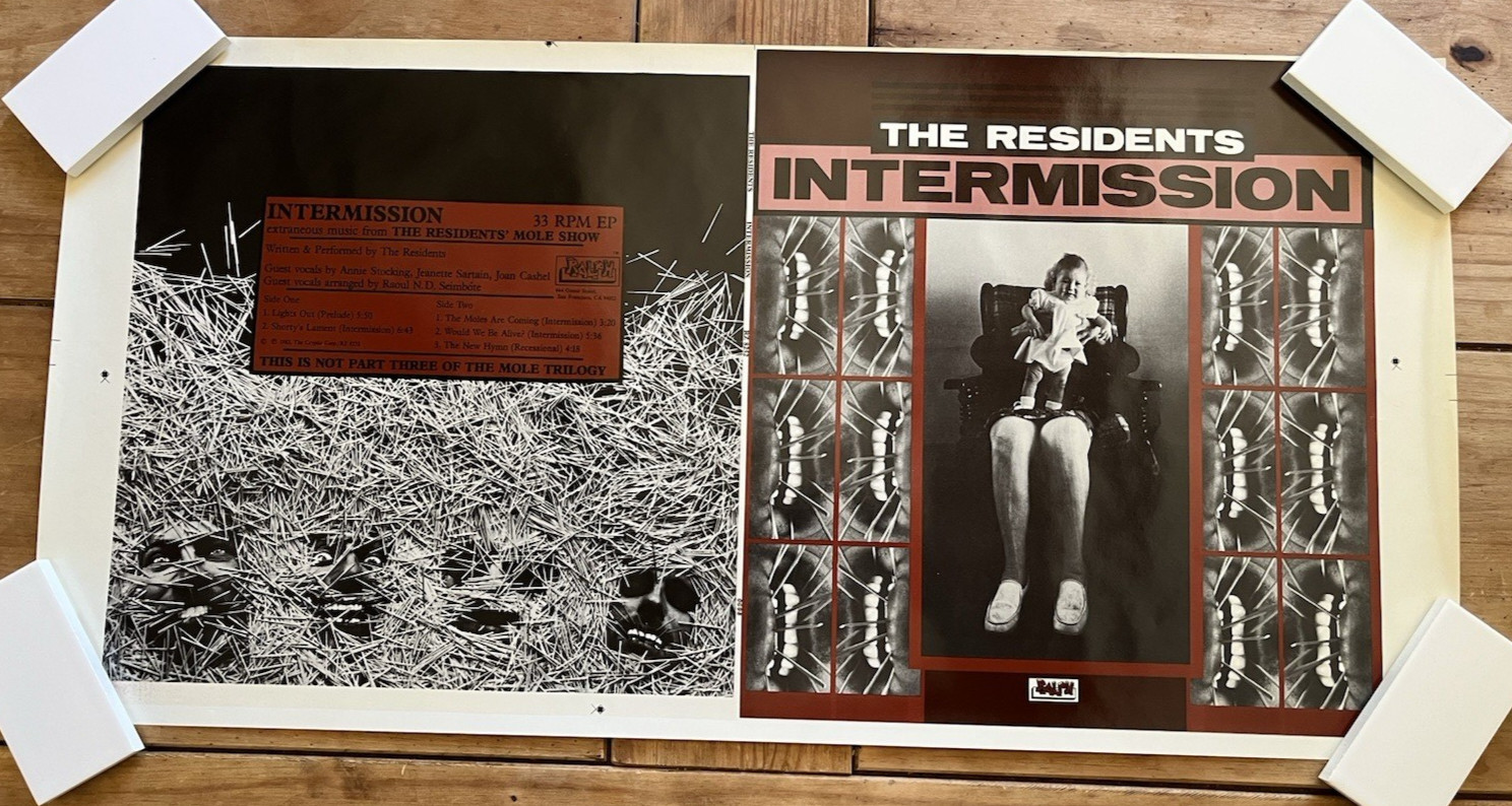 AUTHENTIC The Residents “Intermission” Moleshow SLICK Poster Ralph Records