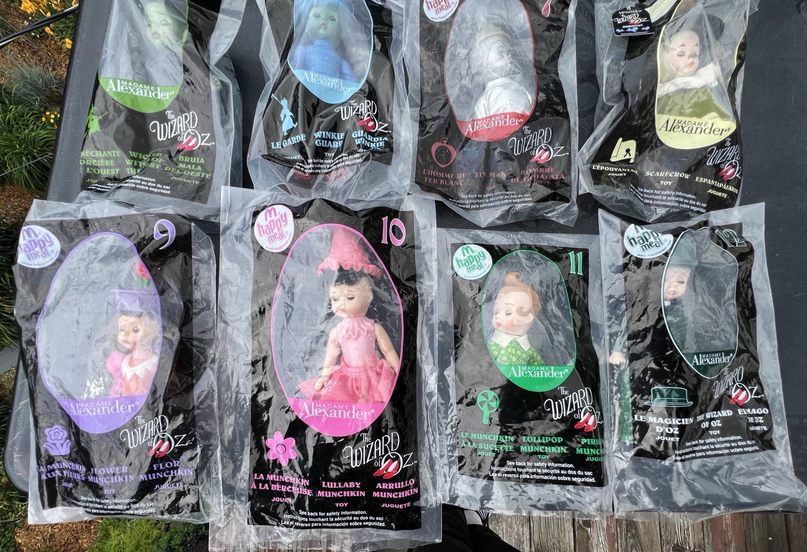 Wizard of Oz Madame Alexander 2008 McDonalds Complete Set 1-12 – w/ Open Bags