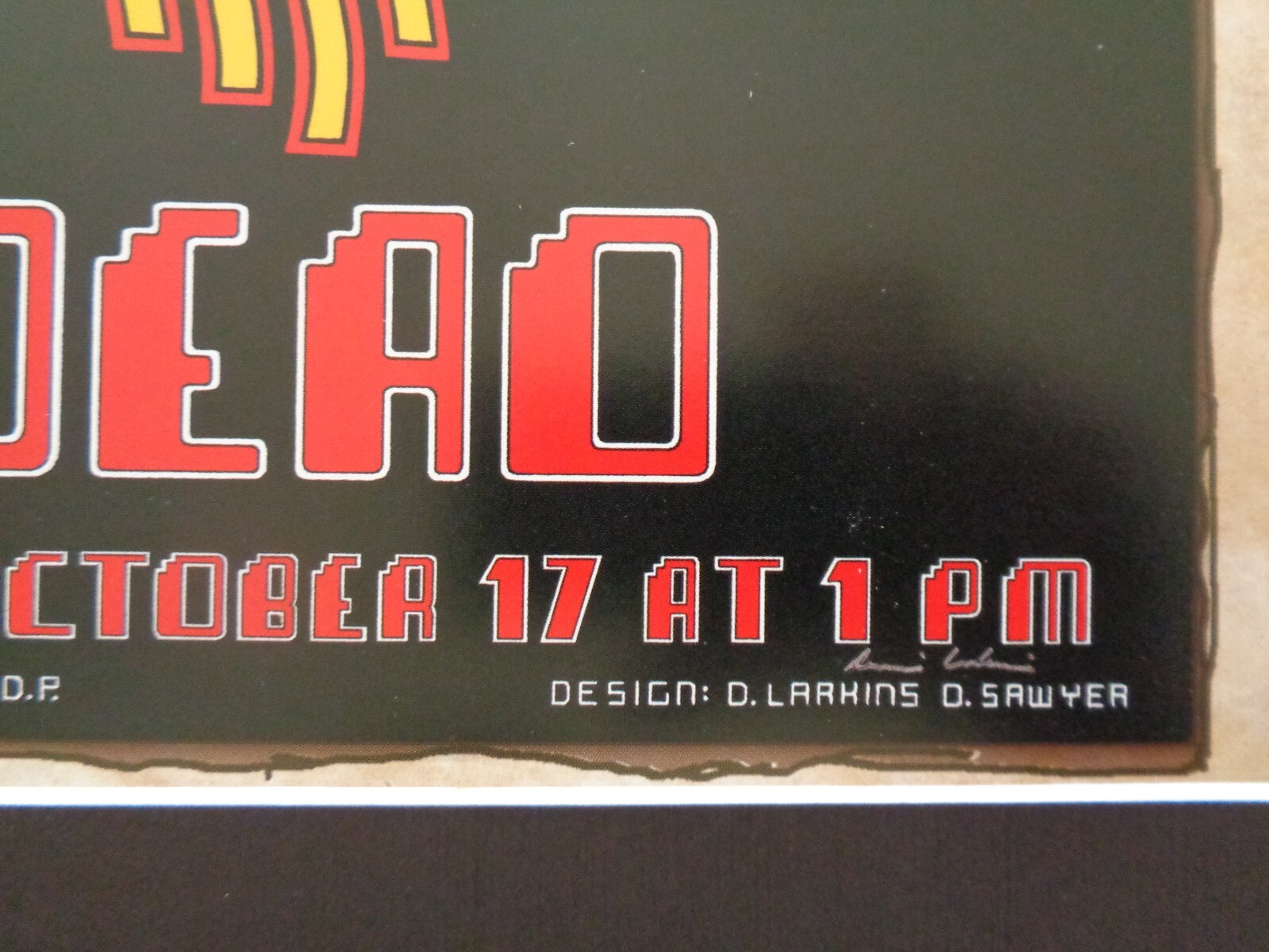 Grateful Dead Santa Fe Dennis Larkins Lightning Bolt Concert Poster