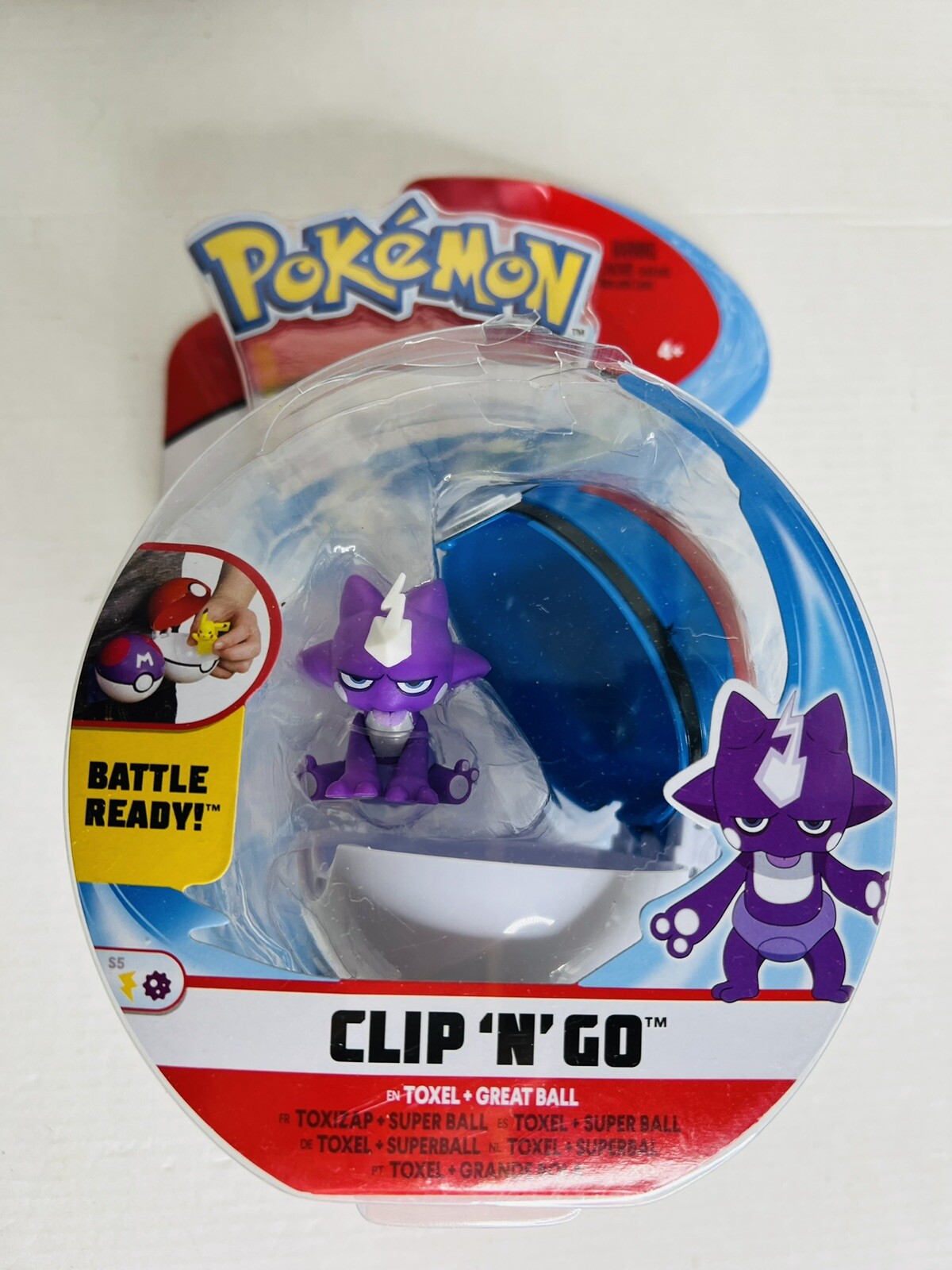 Pokemon Pokeball / Superball mit TOKEL – Figure Clip`N`GO NIB