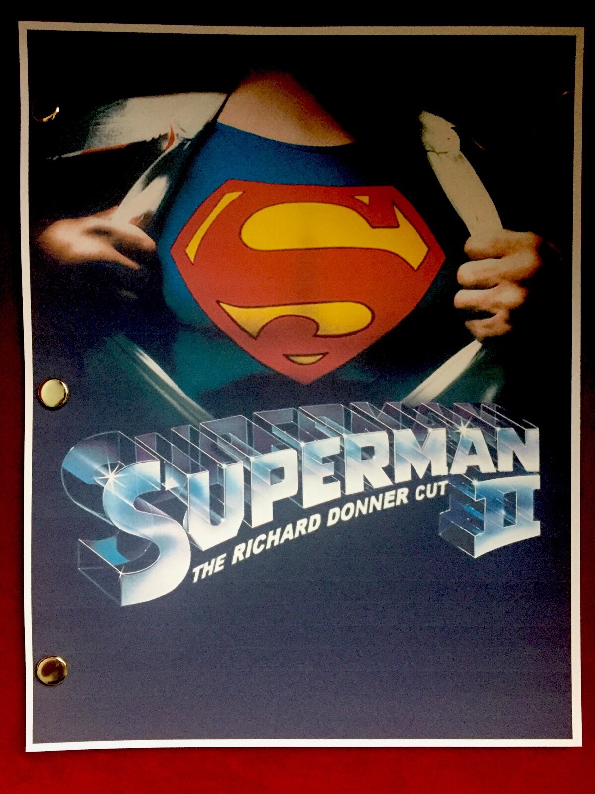 Warner Bros™ SUPERMAN II (DONNER) Original Film Script DC COMICS Rare Screenplay