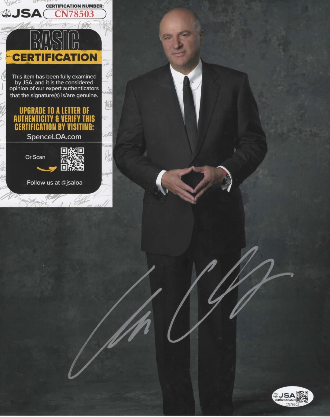 Kevin O’Leary Signed 8×10 Photo w/ JSA COA #CN78503 Shark Tank