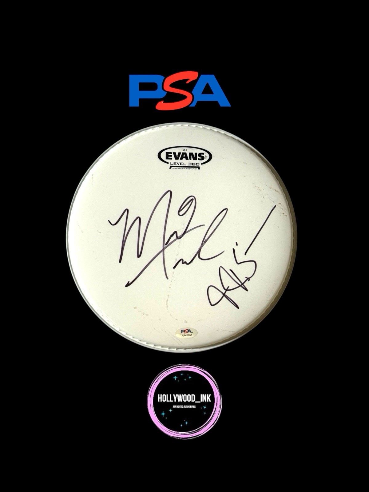 MILES TELLER & J.K SIMMONS SIGNED AUTOGRAPH WHIPLASH DRUMHEAD PSA AP47095