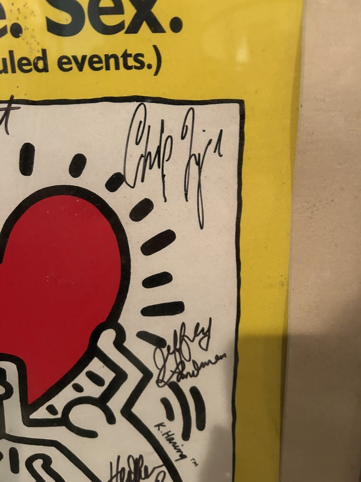 CAST SIGNED FALSETTOS JOHN GOLDEN THEATRE MUSICAL, LIFE, LOVE, SEX, WINDOW CARD