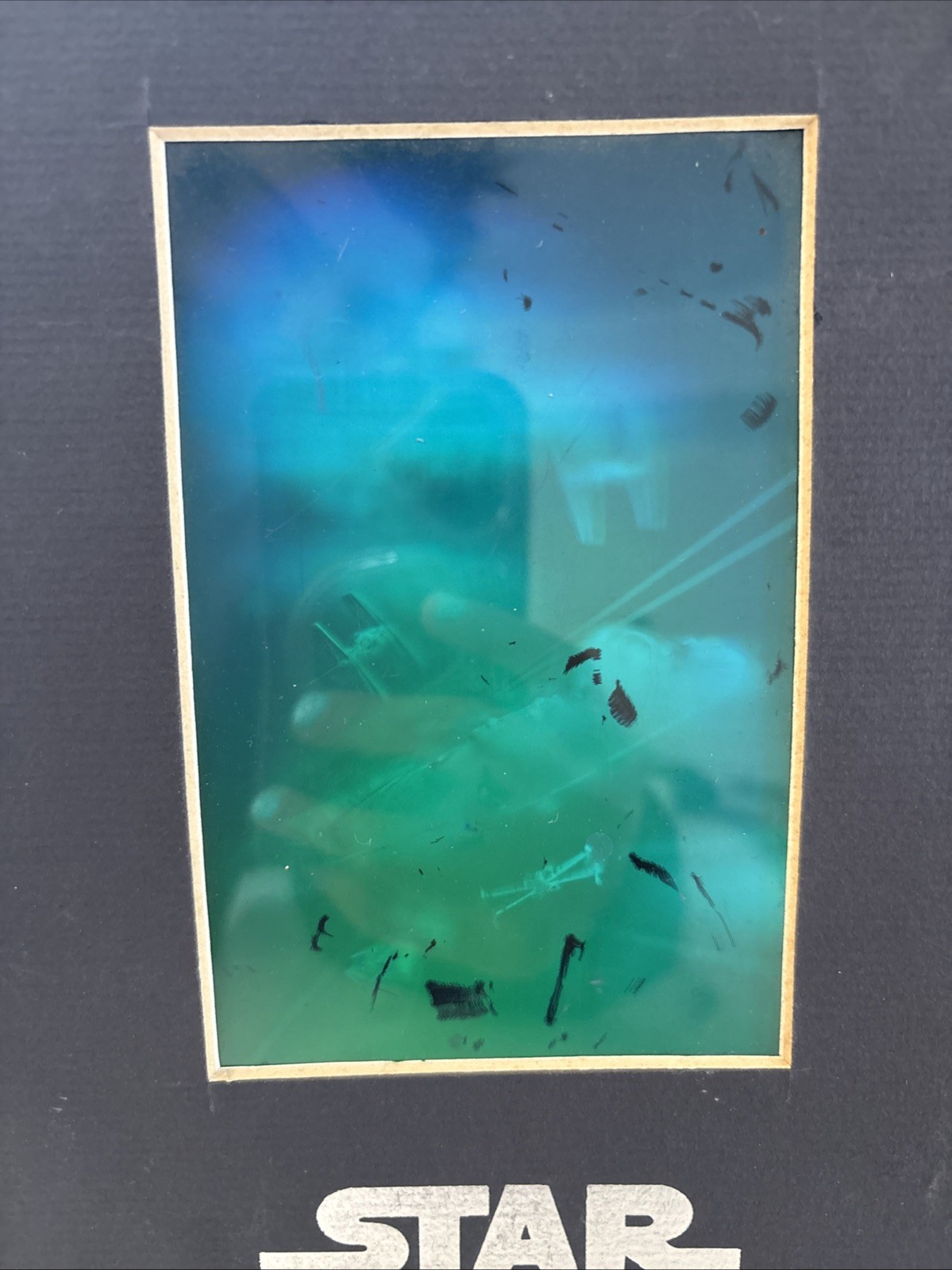 Star Wars Millennium Falcon Hologram Picture MATTED, Photopolymer Type -See Pics