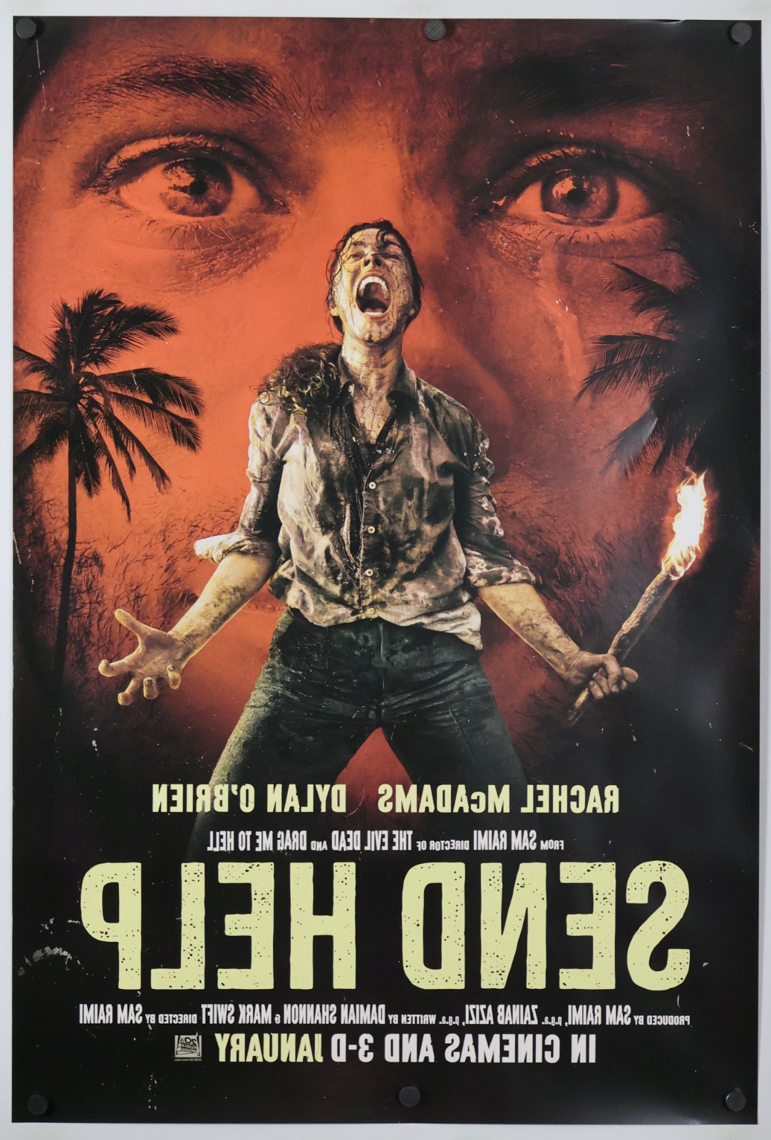 Send Help original DS movie poster 27×40 Rachel McAdams Sam Raimi Horror Set 2