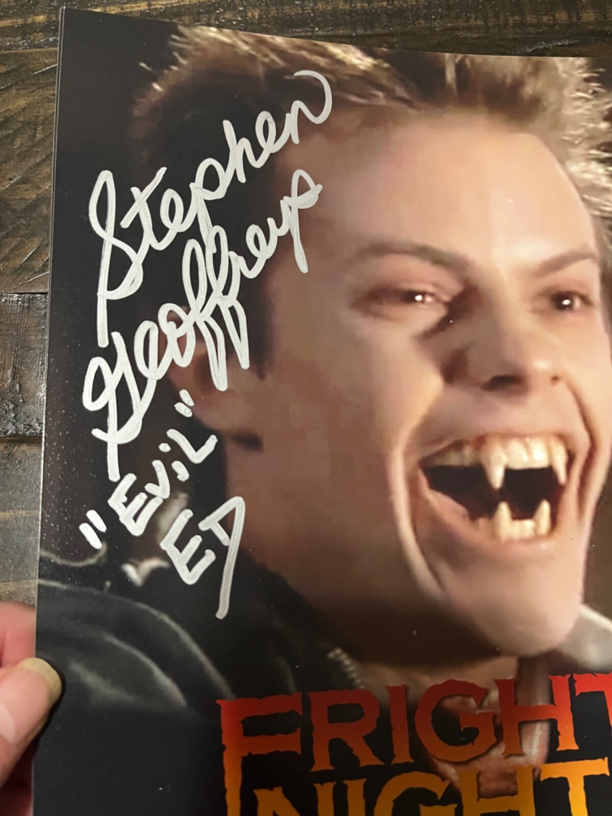 Autographed Stephen Geoffreys Evil Ed Photo Fright Night Becket Signed Auto