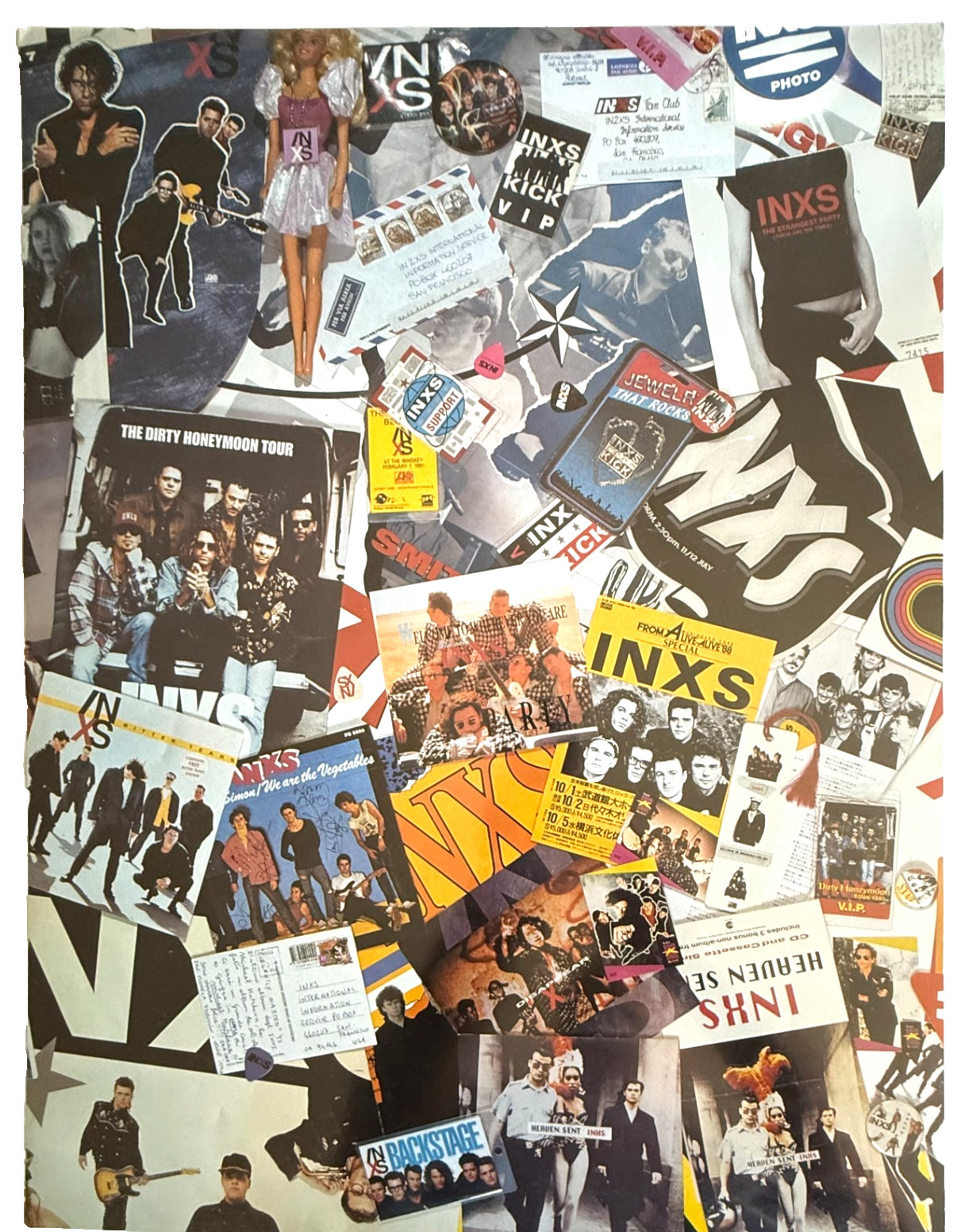 INXS “SHINE LIKE IT DOES” VINTAGE MYLAR STAR PROMOTIONAL ALBUM RELEASE POSTER