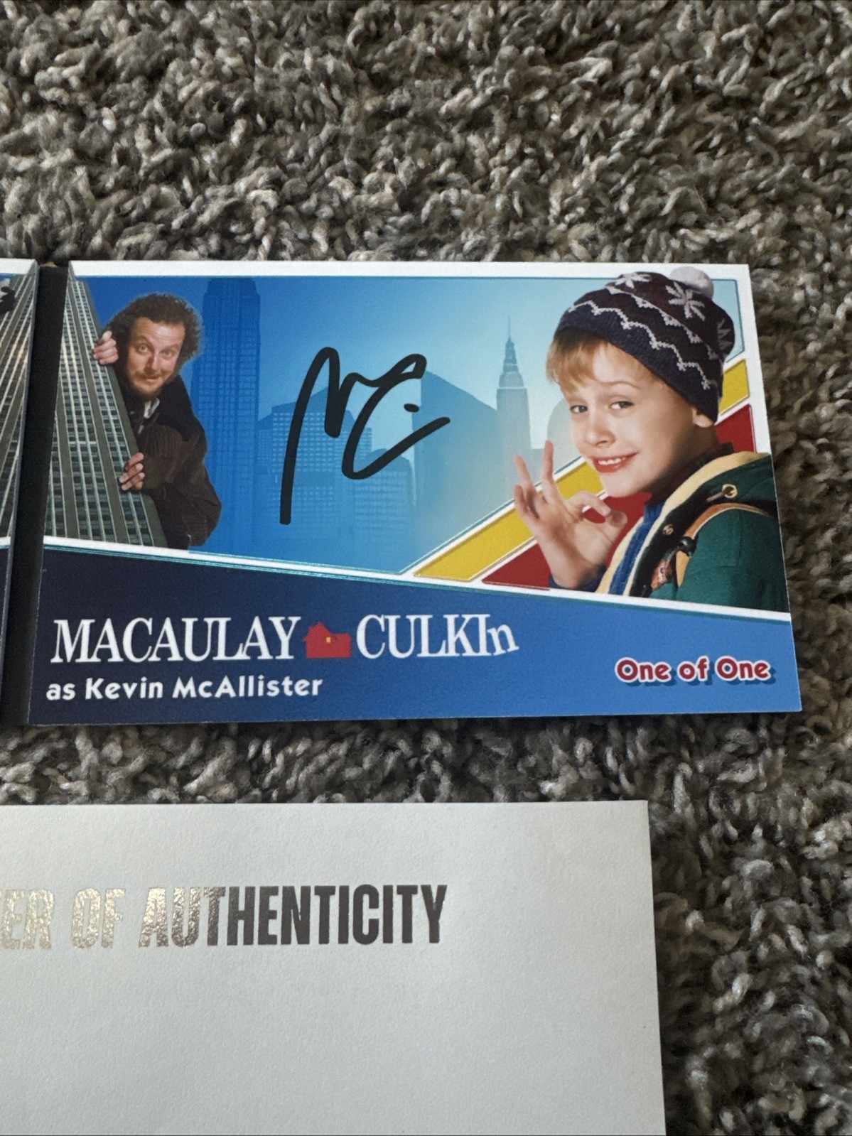 Donald Trump Macaulay Culkin Autographed Custom Booklet Card Home Alone 2 JSA