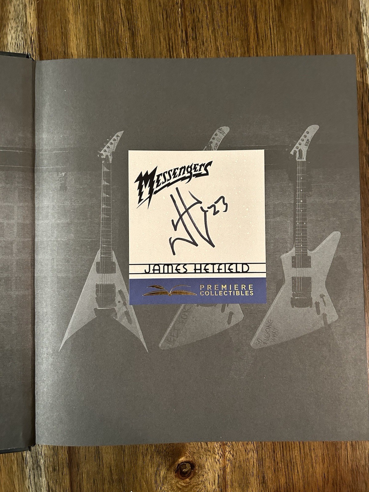 James Hetfield Metallica Signed Messengers Book Premiere Collectibles IN HAND