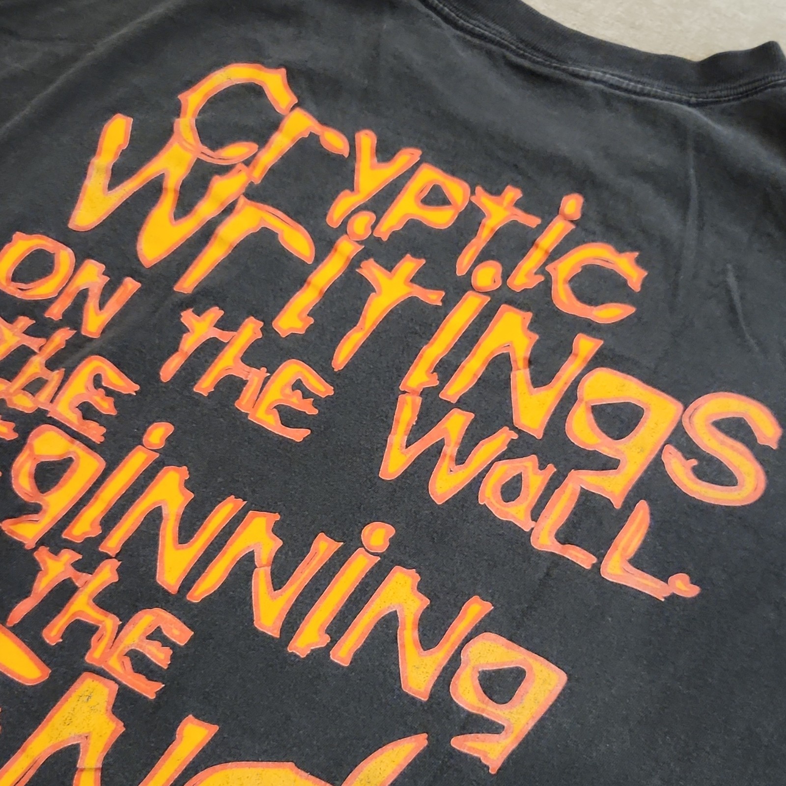 Vintage 1997 Megadeth Cryptic Writings Chaos Comics Shirt Vic Rattlehead XL