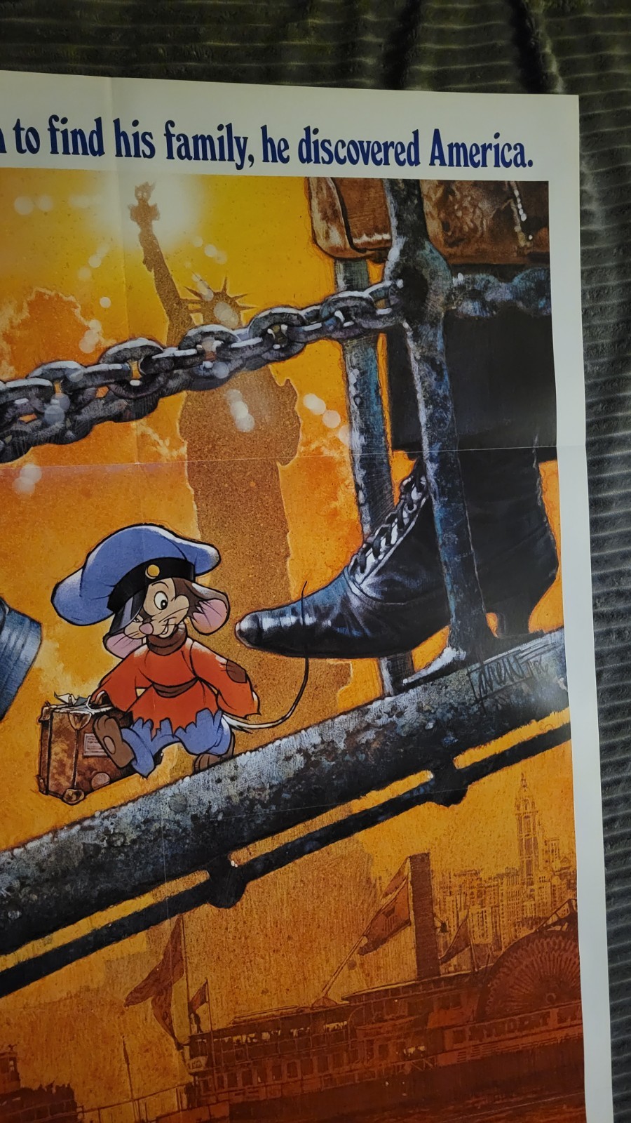 An American Tail Vintage 27×40 SS Original One-sheet Movie Poster Don Bluth RARE