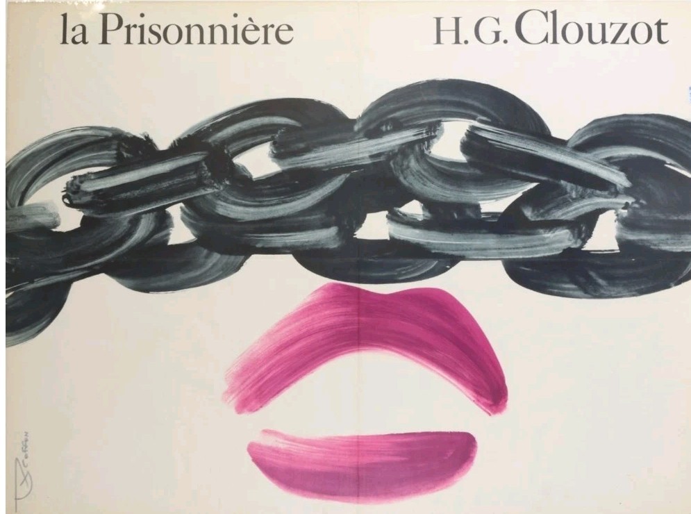 LA PRISONNIERE WOMAN IN CHAINS Henri-Georges CLOUZOT 1968 FRENCH POSTER 32×24