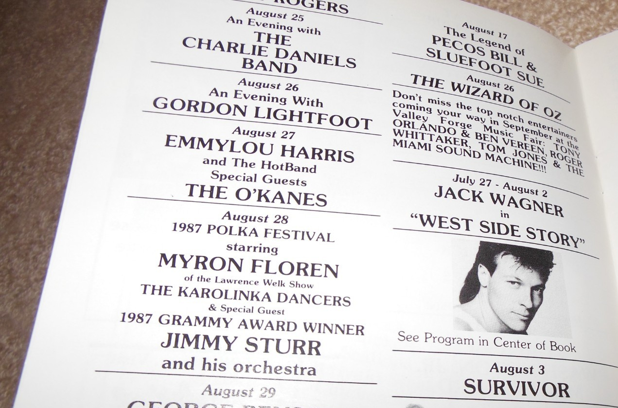 5 Programs Valley Forge Music Fair Engelbert Jack Wagner Debby Boone Osmonds