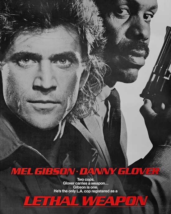 LETHAL WEAPON Glossy 8×10 Photo Action Movie Poster Mel Gibson and Danny Glover