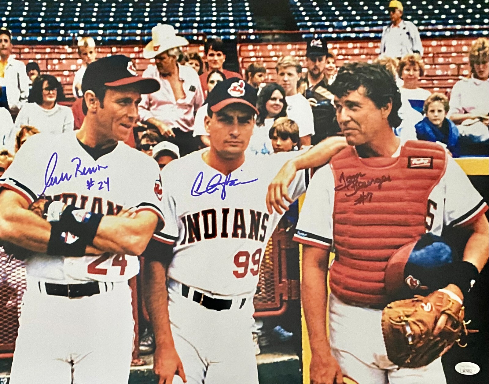 Charlie Sheen Tom Berenger Corbin Bernsen Signed Autographed Photo 16×20 JSA 2