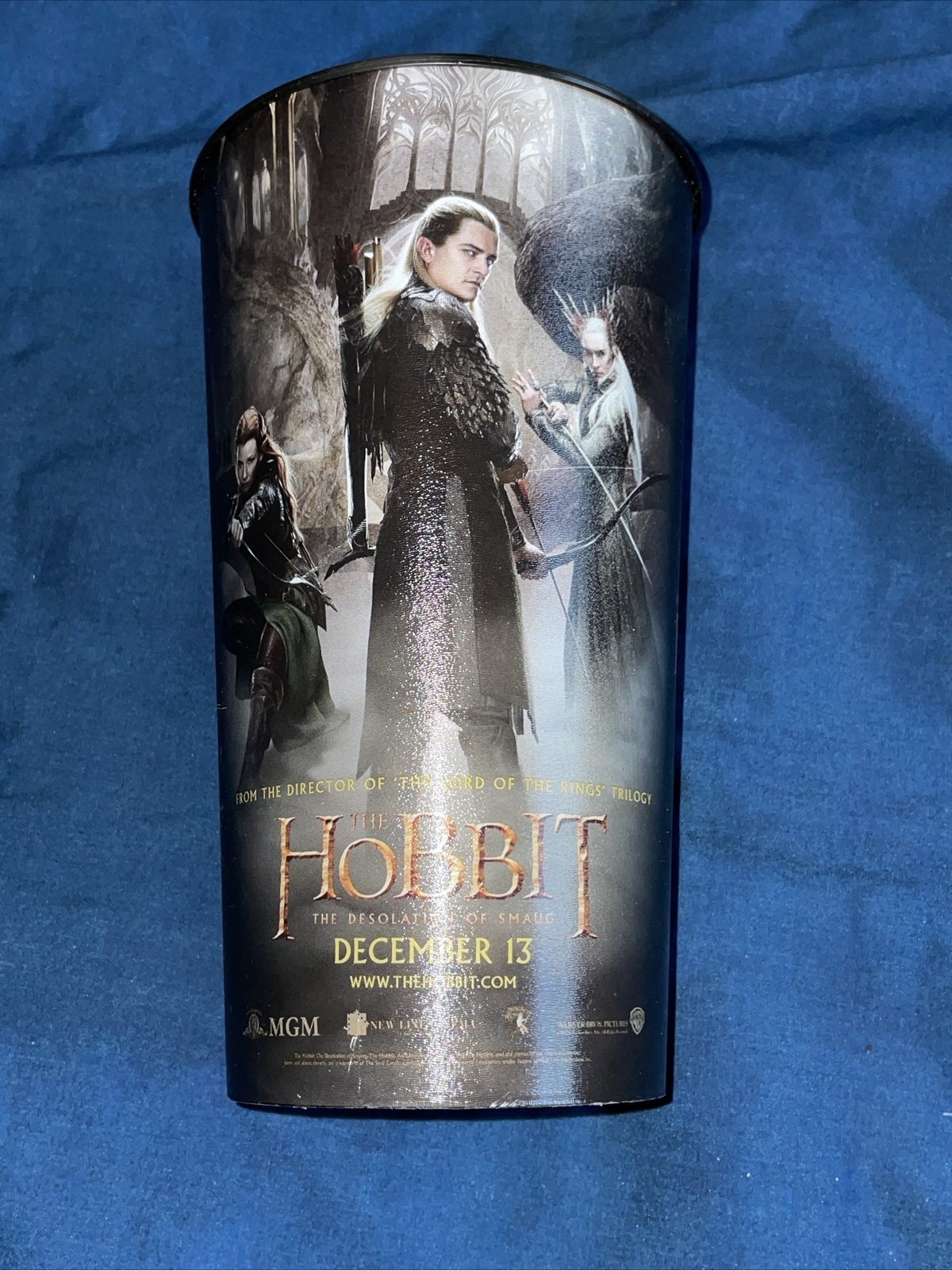 The Hobbit DESOLATION OF SMAUG Elves LEGOLAS Plastic Cup 7.5″ AMC ICEE 2013