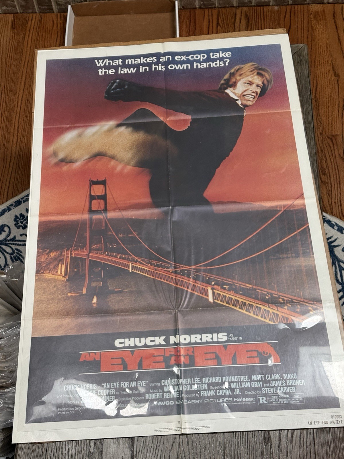 MARTIAL ARTS 27×41 Original Movie poster EYE FOR AN EYE CHUCK NORRIS