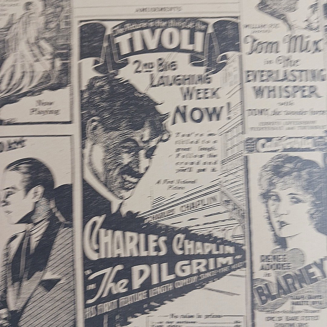 Antique Vintage Newspaper 1920s Movie Collage Advertisement Poster San Francisco