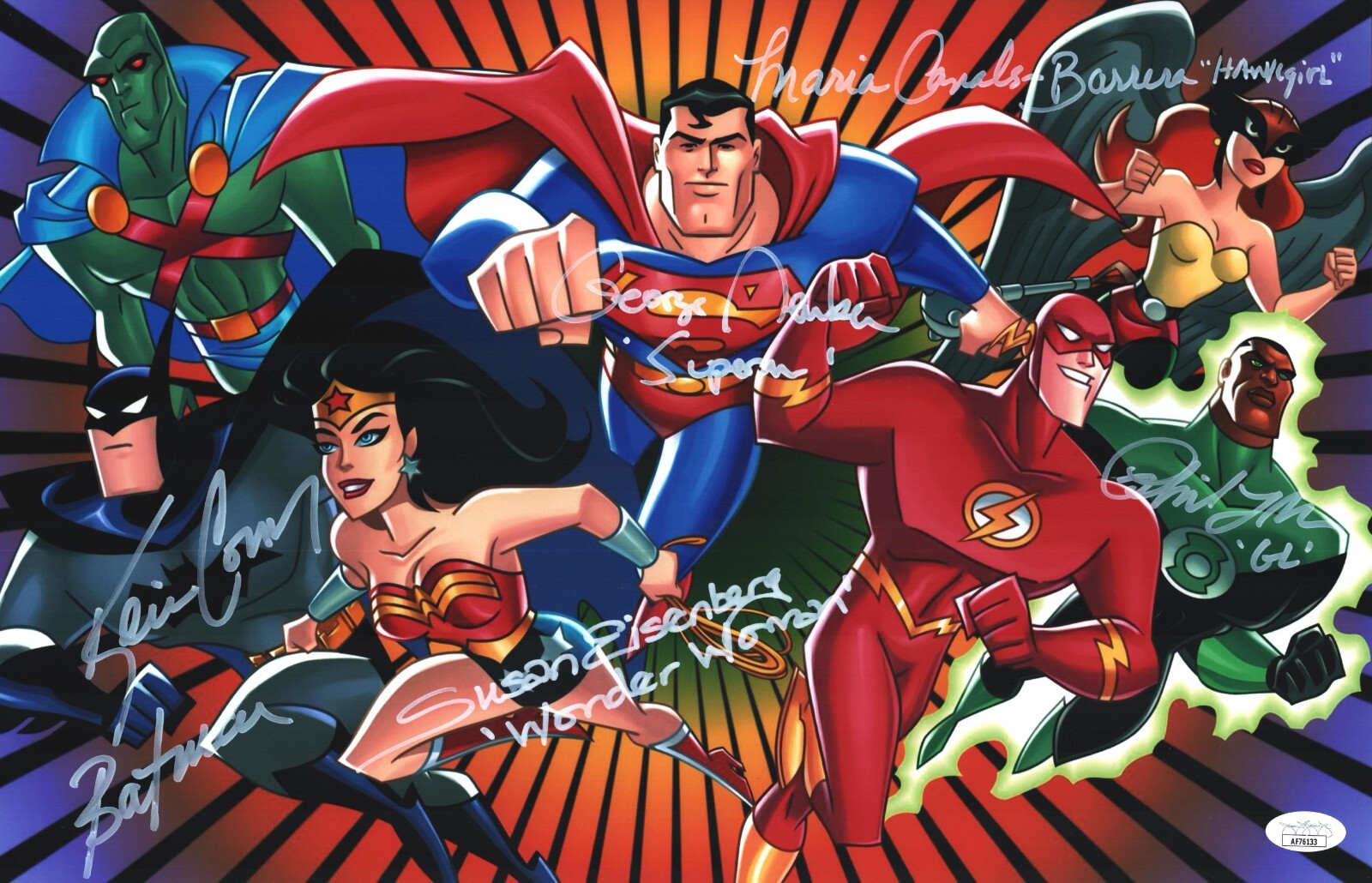 KEVIN CONROY +4 Cast Signed JUSTICE LEAGUE 11×17 Photo Autograph JSA COA CERT
