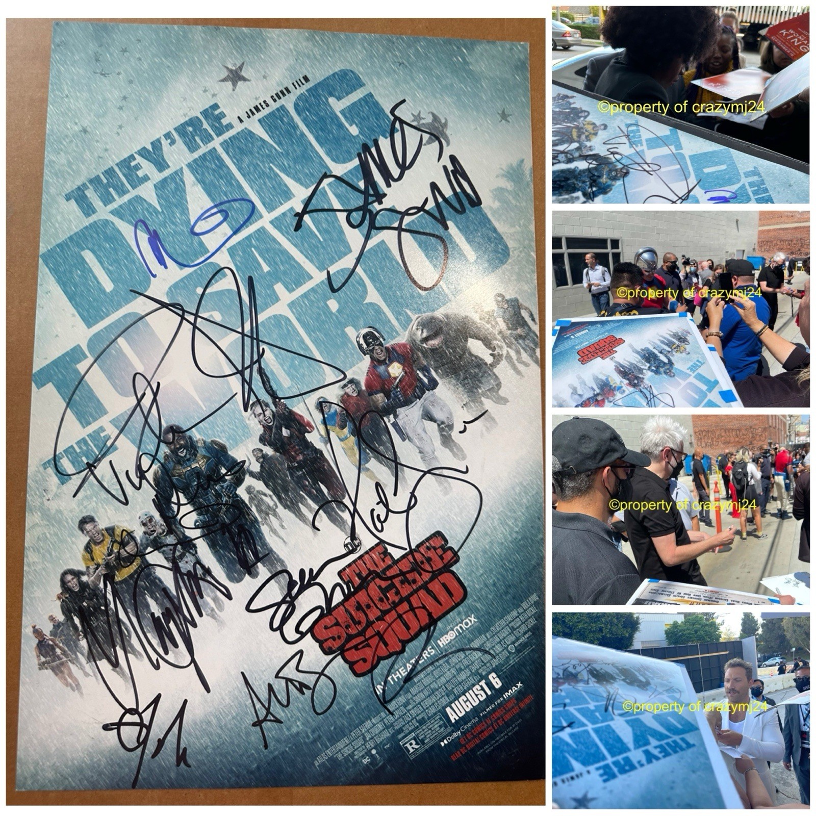 12 Signed Suicide Squad John Cena James Gunn Poster Peacemaker Autograph PROOF