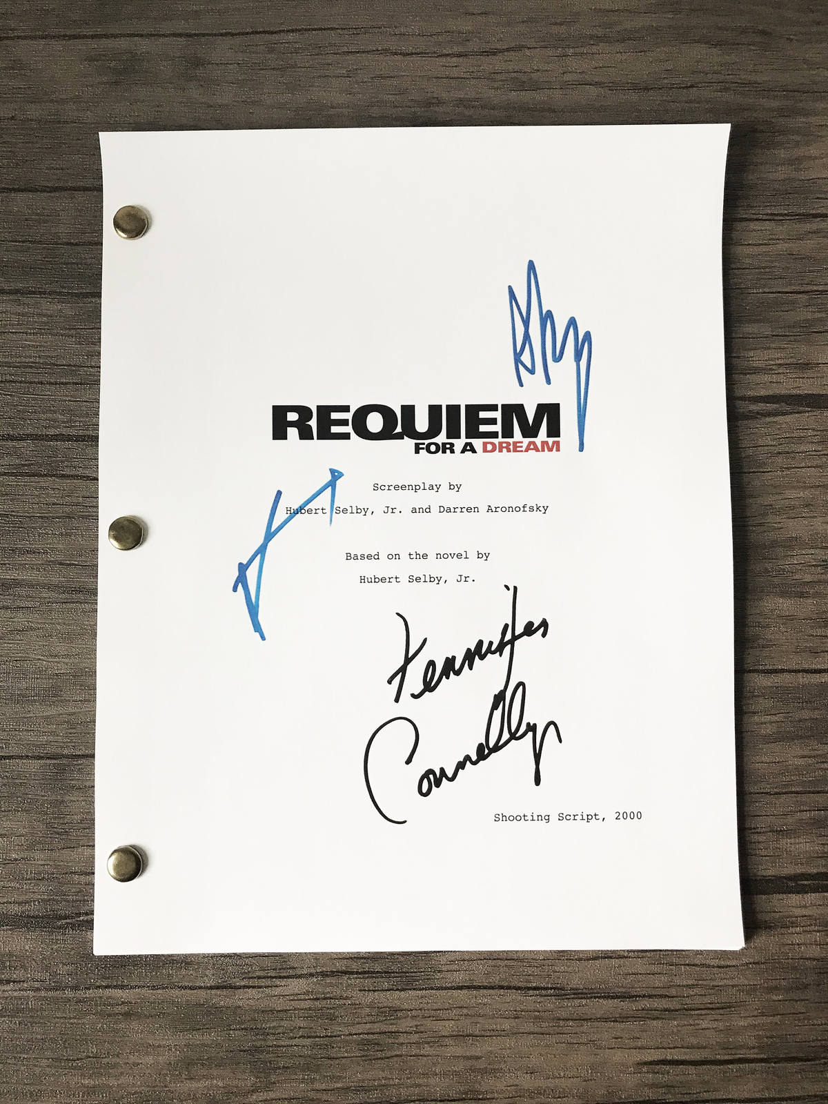Requiem For A Dream, Signed Script, Jared Leto