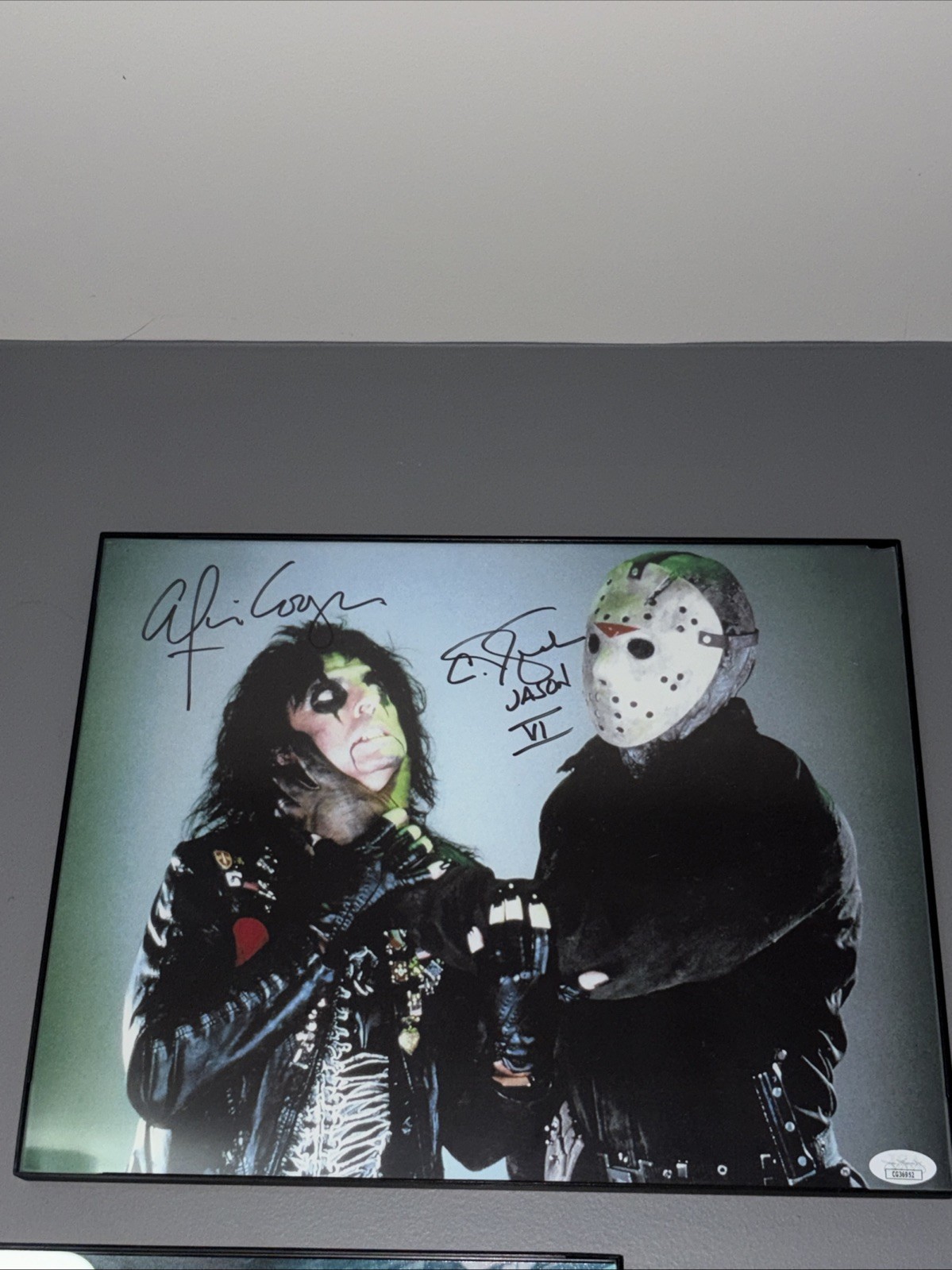 CJ GRAHAM Alice COOPER 2x Signed 10×13 PHOTO Jason Friday the 13th 6 Auto JSA
