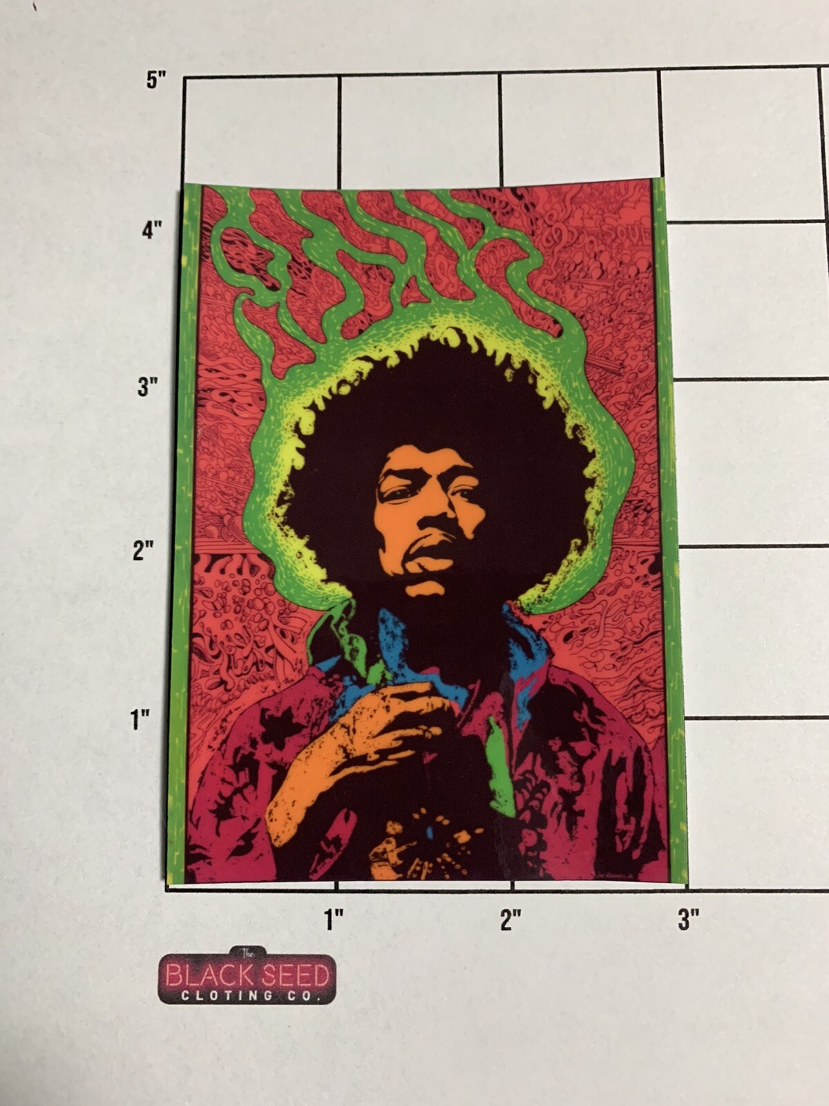 Jimi Hendrix Sticker / Decal. Indoor Outdoor Waterproof Heavy Duty