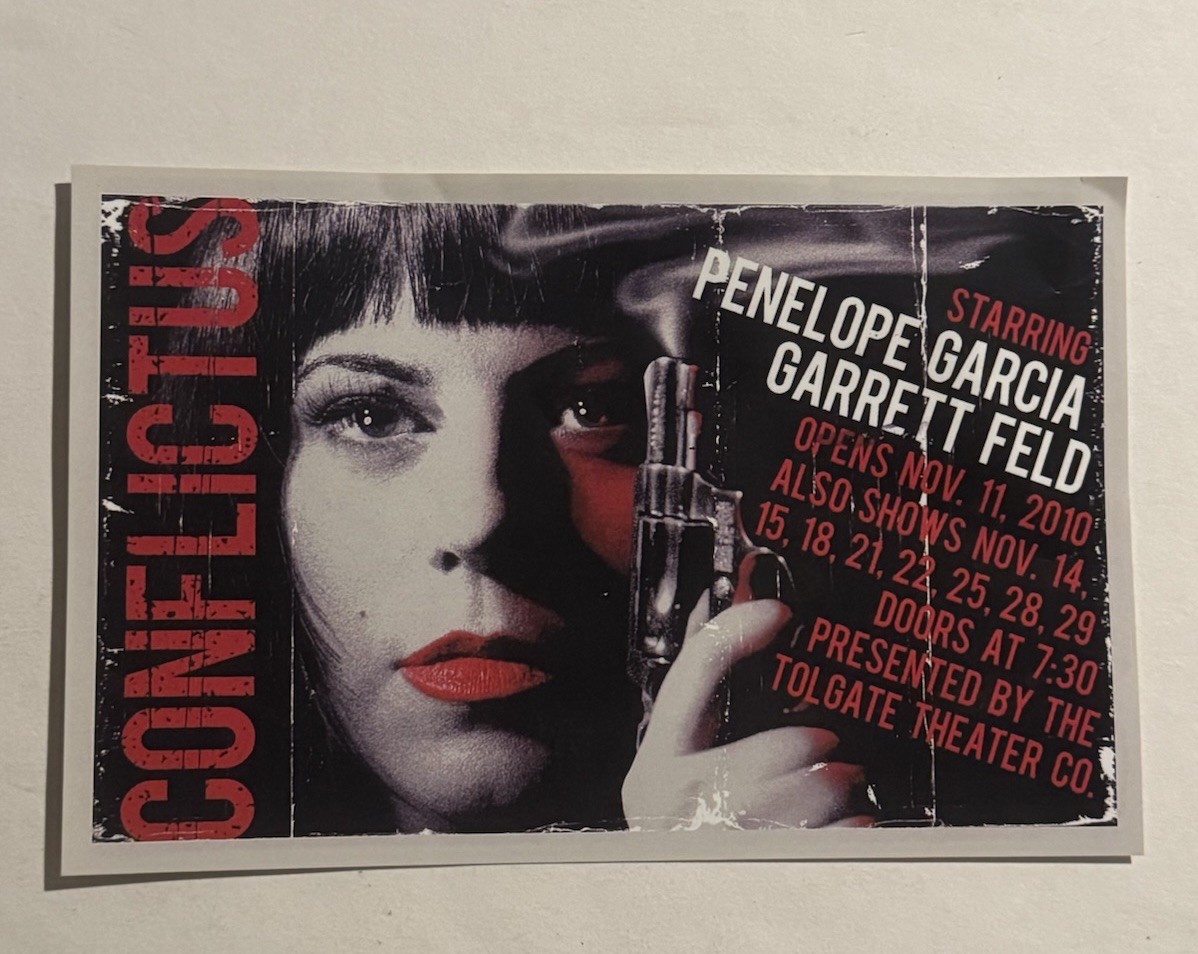 CRIMINAL MINDS SHOW PRODUCTION USED PROP PLAY FLYER PENELOPE GARCIA