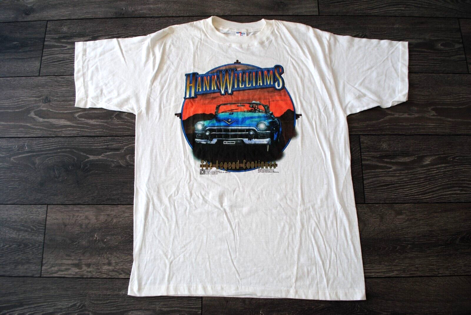 VINTAGE 1996 HANK WILLIAMS JR. TOUR SHIRT MENS THE LEGEND CONTINUES 1996 SIZE XL