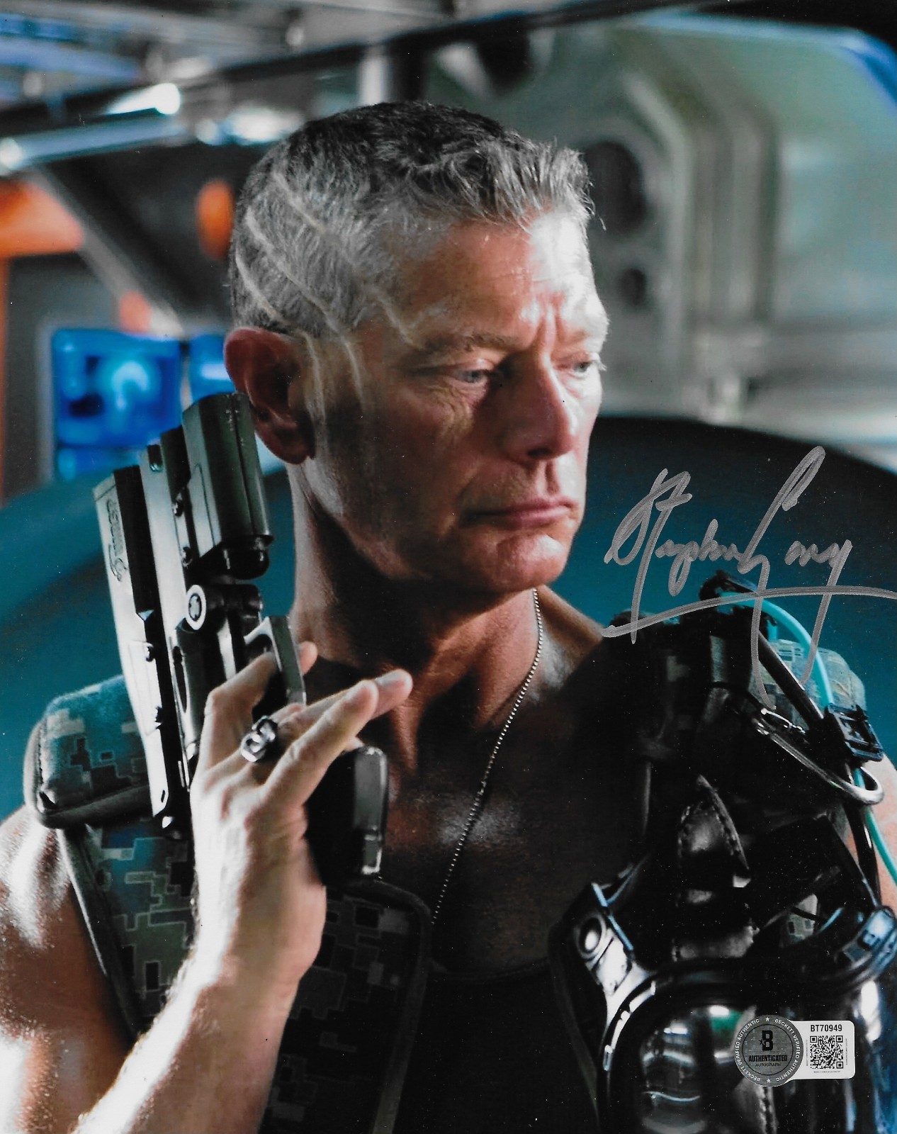 STEPHEN LANG Signed Autographed 8×10 Photo Beckett BAS COA Avatar Colonel Miles