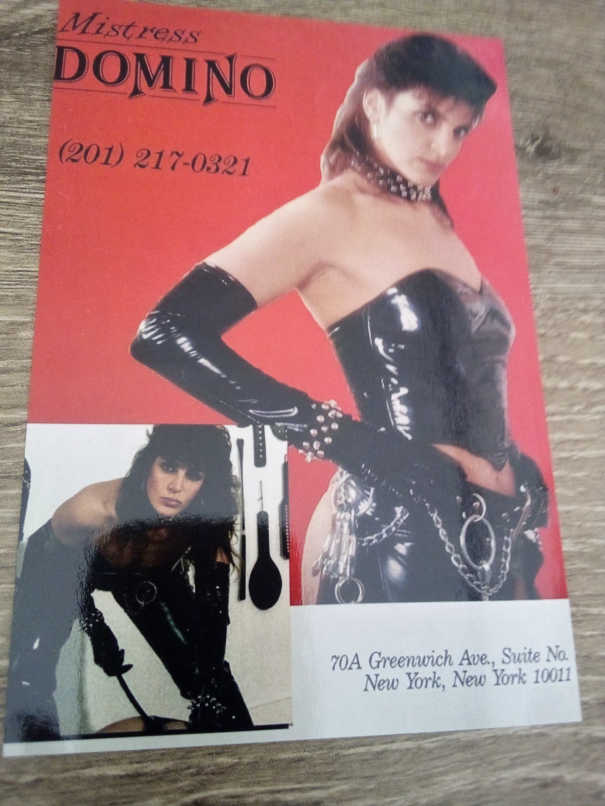 MISTRESS DOMINO 4×6 GLOSSY COLOR PHOTO BDSM Dominatrix Actress Bizarre Video LBO