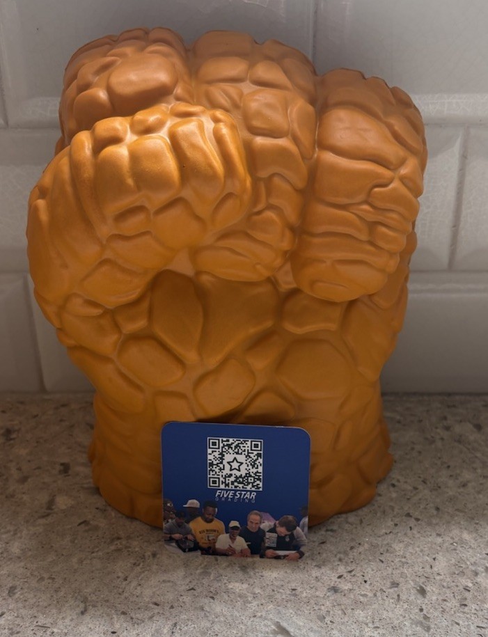 Ebon Moss-Bachrach Autographed ‘The Thing’ Glove, Fantastic Four Toy Figure