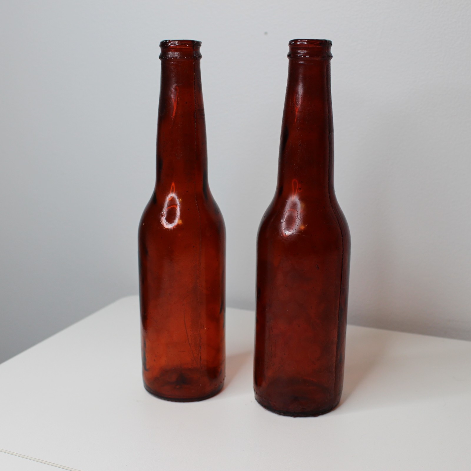 Set Of 2 – Sugar Glass Breakaway Bottle Film Theatre Smash Prop Real Size RARE